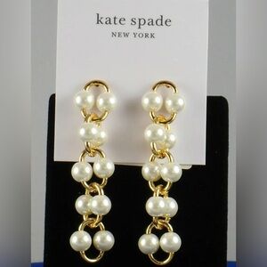 🆕Kate Spade New York White Multi Nouveau Pearls Earring’s